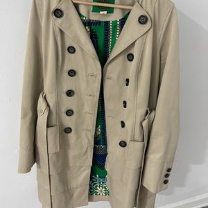 Anthropologie Idra Two Paths Trench Coat